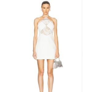 Self-Portrait Crepe Halterneck Mini Dress